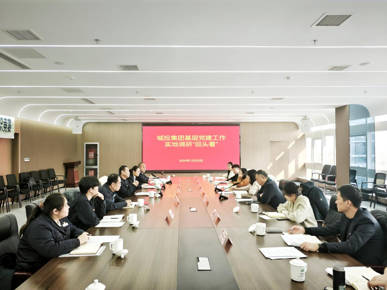 城投集團(tuán)調(diào)研組到水務(wù)集團(tuán)開(kāi)展“抓學(xué)習(xí)、強(qiáng)調(diào)研、夯基礎(chǔ)、提質(zhì)效”基層黨建工作實(shí)地調(diào)研“回頭看”